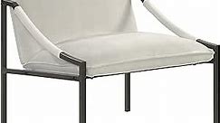 Sauder Dakota Pass Chair, L: 25.20" x W: 27.95" x H: 27.76", Ivory Finish