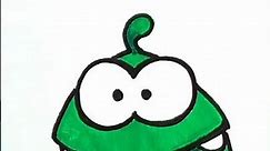 how to draw om nom from game cut the rope #drawingforkids #easydraw #drawingtutorials #drawingideas