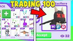 Trading 100 CHRISTMAS EGG PETS in 20 Minutes.. (Adopt Me)