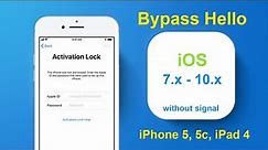 Bypass Hello iPhone 5, 5c, iPad 4 without signal | ATUnlock