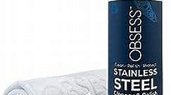 OBSESS Stainless Steel Cleaner & Polish - Give Your Stainless Steel Amazing Shine. Eliminate Fingerprints, Streaks, Grease, from Appliances. (1 Bottle, 16oz + Cloth)