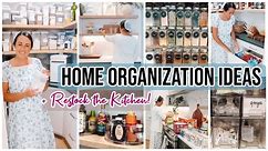 HOME RESET & ORGANIZATION IDEAS | KITCHEN RESTOCK ASMR | GROCERY HAUL