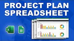 What is a project plan? "Project plan template" in Excel or Google Sheets w/ dashboard, gantt chart