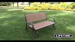 Lifetime® Faux Wood Glider Bench