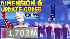 All 35 Dimension 6 Update Chikara Codes In Anime Fighting Simulator (Roblox)