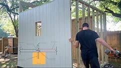 Learn how to install shed siding (T1-11 or LP SmartSide Panels) with this DIY, Step-by-Step video! #diy #sheds #modernshed #shed #diyshed #sheshed #siding | Andrew Thron Improvements