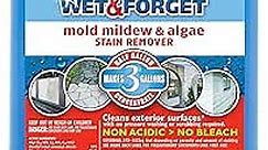 Wet & Forget No Scrub Outdoor Cleaner for Easy Removal of Mold, Mildew and Algae Stains, Bleach-Free Formula, 0.5 Gallon Concentrate - Ships to California Only, 64 Fluid Ounces