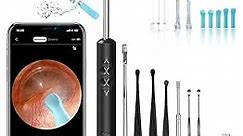Ear Wax Removal - Ear Cleaner with Camera and 6 LED Lights - Ear Wax Removal Tool Camera with 10 Pcs Ear Set - Ear Camera Wax Removal with 6 Ear Spoons - 1080P Otoscope - Ear Camera for iOS & Android