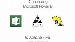 Connecting Microsoft Power BI to Apache Hive using Simba Hive ODBC driver