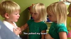 Kid Gets Poked By Sister