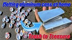 How to melt aluminum cans at home - (diy) - Ingots
