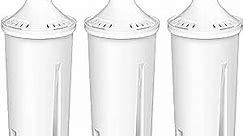 3-Pack Standard Water Filter Replacements for Brita® Water Pitchers and Dispensers, NSF Certified to Reduce Chlorine and Bad Taste, BPA free