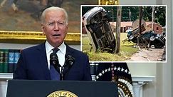 Biden almost forgets top Fema official's name in Hurricane Henri address