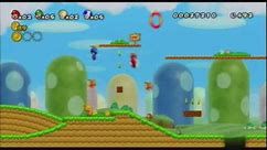 New Super Mario Bros. Wii (4-players playthrough) Part 1