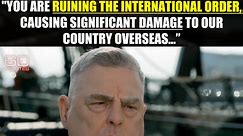 Gen. Milley wrote draft resignation letter to Trump that he never sent: "You are ruining the international order, causing significant damage to our country overseas..."