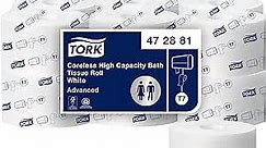 Tork Coreless High-Capacity Toilet Paper Roll White T7, Advanced, 2-Ply, 12 x 1000 sheets, 472881
