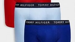Tommy Hilfiger 3 pack boxer briefs in orange, blue and navy | ASOS