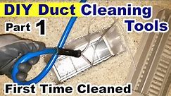 DIY Air Duct Cleaning Tools, part 1 - How I Cleaned Air Ducts using DIY Equipment, 40 year old house