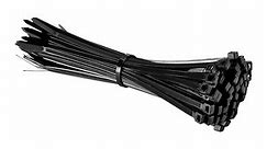 8 in. UV-Resistant Black Cable Ties, 100-Pack