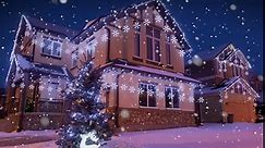 Christmas Snowflake Icicle Lights Outdoor - Plug-in 7ft 7 Drops 70LED Snowflake Window Lights, Connectable for Indoor Outdoor Porch Eaves Rooftops Pergola Canopy Christmas Decoration, Blue and White