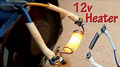 ROOM HEATER|HOW TO MAKE 12V MINI ROOM HEATER AT HOME |HOT AIR BLOWER USING 12V DC FAN