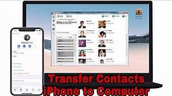 How to Transfer Contacts from iPhone to Computer | How to import icloud Contacts iPhone to laptop