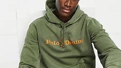 Polo Ralph Lauren - Fleece hoodie met logo op de voorkant in donkergroen | ASOS
