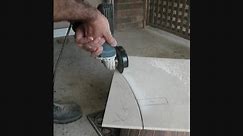Cutting a Freehand Curve in a Glazed Tile