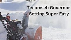 Easy Fix for Tecumseh Engine Snowblower Governor Adjustment