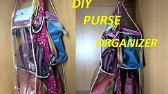 DIY Hanging Purse Organizer / How to make Handbag Organizer at Home Complete tutorial