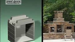 Outdoor Fireplace by Fire Rock