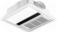 Bathroom Exhaust Fan with Heater and Ventilation Circulation LED Lamp Combo, Bathroom Fan 2300 Watt Heater, 160 CFM，White