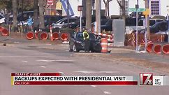 Backups, road closures stem from President Biden's visit