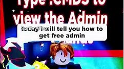 How to get free admin in every game!!! #roblox