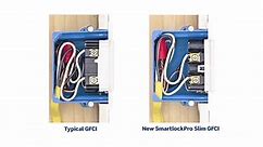 Leviton 15 Amp Self-Test SmartlockPro Combo Duplex Guide Light and Tamper Resistant GFCI Outlet, Light Almond GFNL1-T