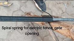 onsite fabrication of gate opening spiral spring. #fencingtips #fencingcontractor #electricfence