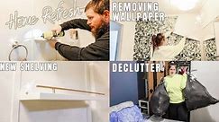 HOME REFRESH // REMOVING WALLPAPER // EXTREME CLOSET DECLUTTER // NEW FLOATING SHELVES // KIMI COPE