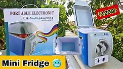 Portable Mini Fridge Unboxing and Review | Cheapest Refrigerator | Peltier Module Cooling Fridge
