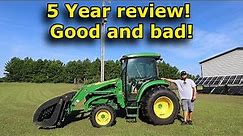 John Deere 4066R 5 year compact tractor review! The good and bad! #815