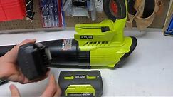 HOW TO PUT A RYOBI 40V BATTERY ON AND HOW TO REMOVE IT FOR BLOWER, WEED EATER, HEDGE TRIMMER ETC