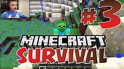 Minecraft: BLOODIEST NIGHT | Kids learning how to play Survival Mode