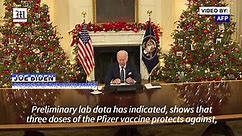 Biden: 'Encouraging news from Pfizer' over Omicron variant