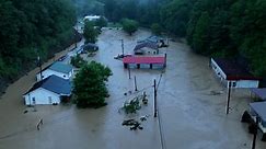 Drone footage captures devastating flash flooding in Kentucky