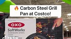 🔥 Carbon Steel Grill Pan at Costco! This 12” BBQ pan is pre-seasoned and develops a non-stick layer as you begin to use it! Plus it’s durable and is made for high-heat cooking! The handle comes off easily for closed lid grilling as well! 👏🏼 It’s just $19.99 at Costco! #costco #cookouts #barbecue #grillpan