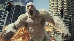 Dwayne "The Rock" Johnson battles a giant mutated gorilla in new 'Rampage' trailer.