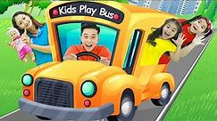 Wheels on the Bus | Suri and Annie Pretend Play and Sing Nursery Rhymes and Kids Songs