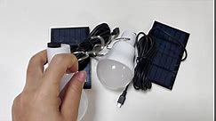 Solar Light Bulbs for Indoor Home and Chicken Coop, Outdoor Waterproof Camping Lamps for Tent, Rechargeable LED Solar Lights for Shed Night, Emergency Power Outage and Outside