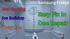 Samsung Refrigerator Ice Buildup, Noisy Fan and Not Cooling, Fix All in One Repair