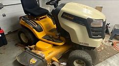 How put on a mowing deck on a LTX 1050 cub cadet