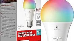 Sengled LED Smart Light Bulb (A19), Matter-Enabled, Multicolor, Works with Alexa, 60W Equivalent, 800LM, Instant Pairing, 2.4 GHz, Wi-Fi, 1-Pack